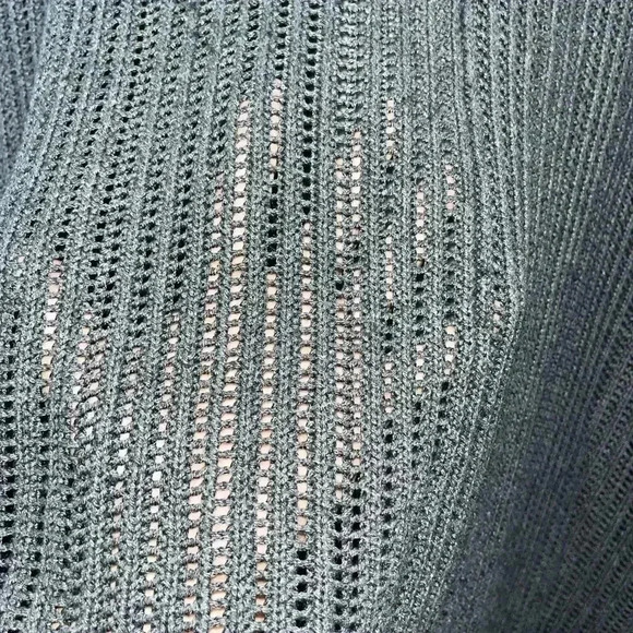 Ella Moss Oversized fringe open front sweater dark grey - Picture 8 of 10